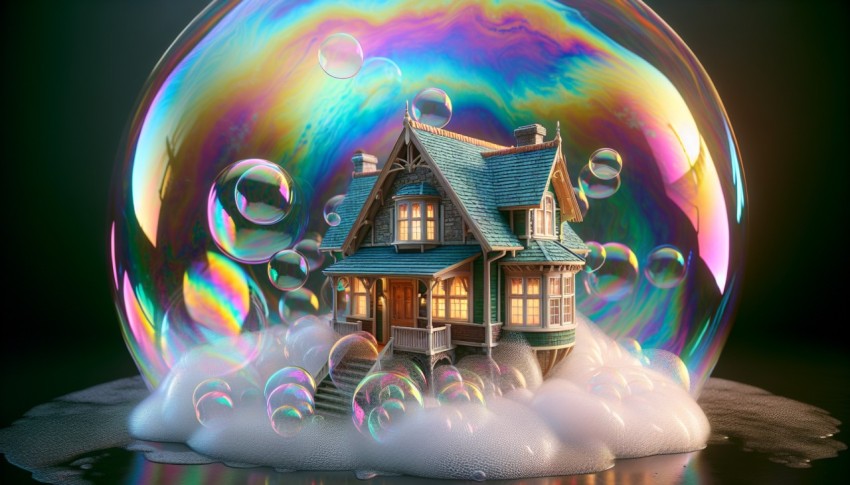 a home built in a huge Soap bubble