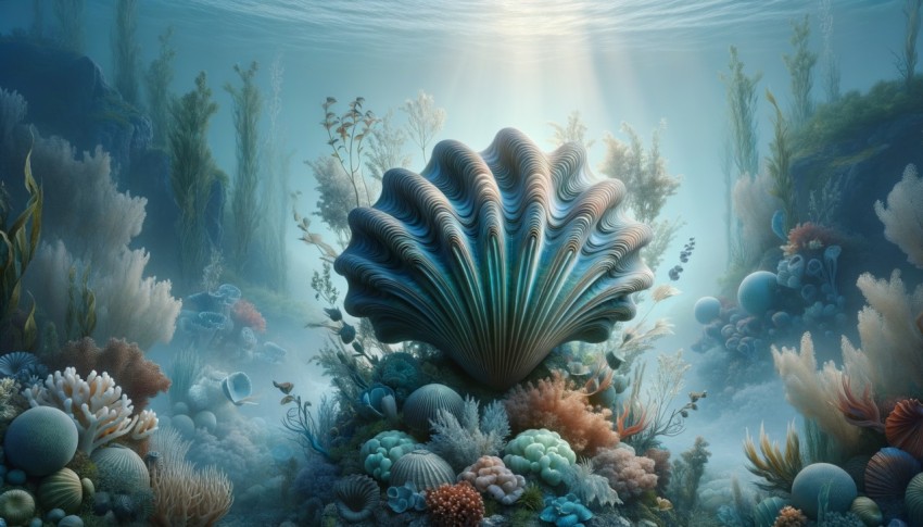 underwater clam background