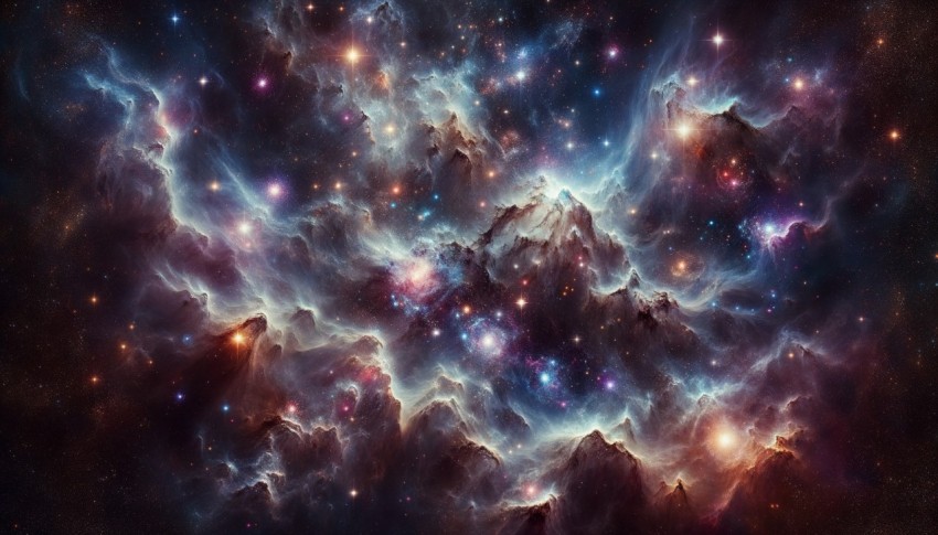 A universe filled with stars and cosmic nebula