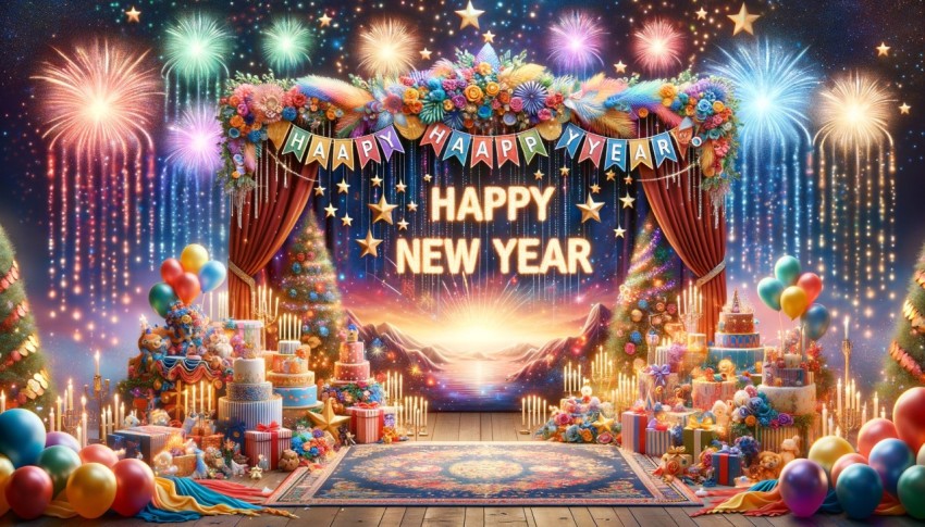 Happy new year backdrop