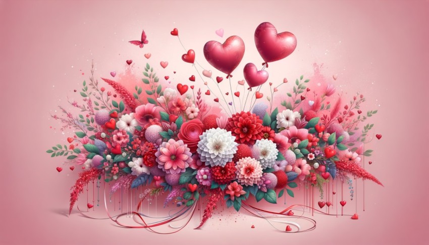 Valentine's Day graphic design backdrop