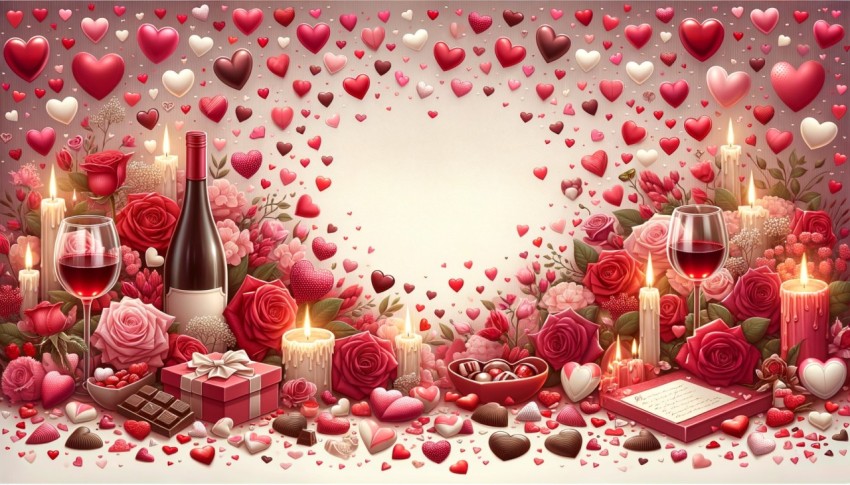 Valentine's Day graphic design backdrop