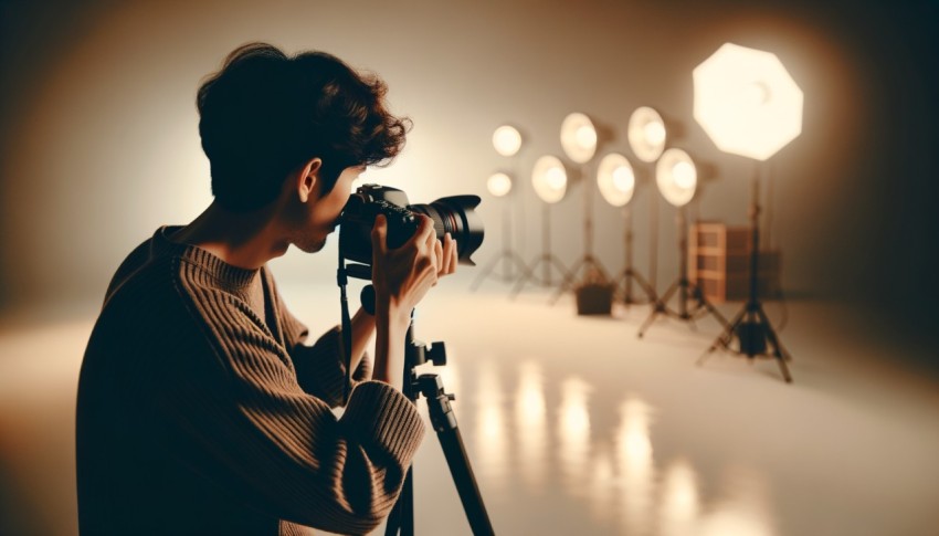 Photographer who takes pictures both in studio and outdoors.