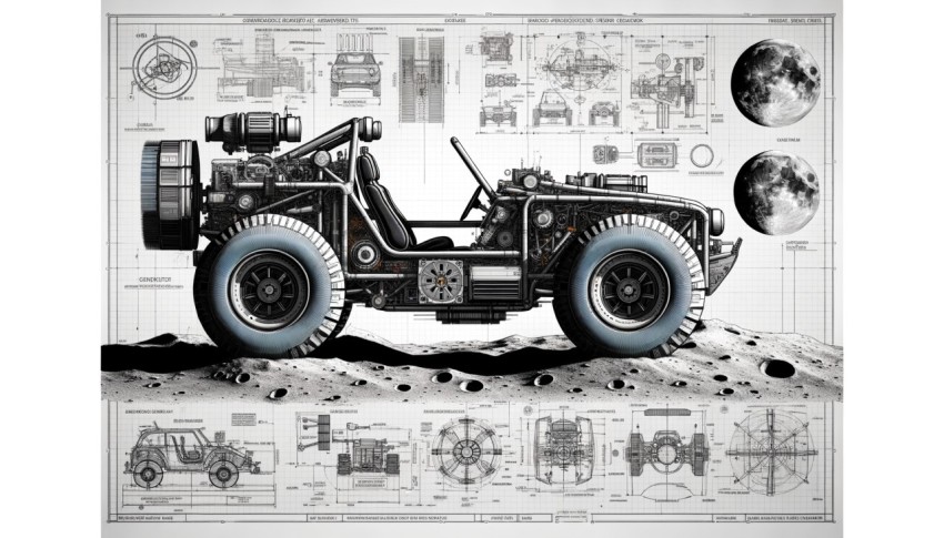 NASA developed a vehicle for driving on the moon's surface.