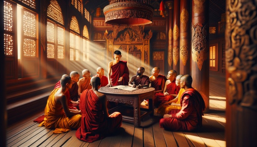 The connection between Thailand and China through Buddhism.