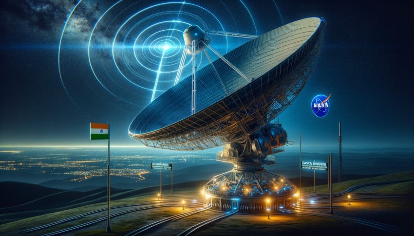 India and NASA collaboration to build a satellite dish for star exploration.