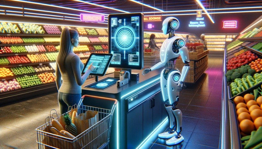 The use of AI technology to assist in food delivery and ordering through online applications.