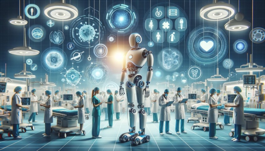 The use of AI to treat patients, conduct experiments, and assist in disease diagnosis.