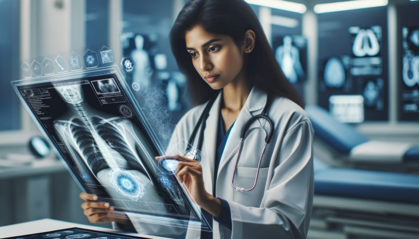 The use of AI to treat patients, conduct experiments, and assist in disease diagnosis.