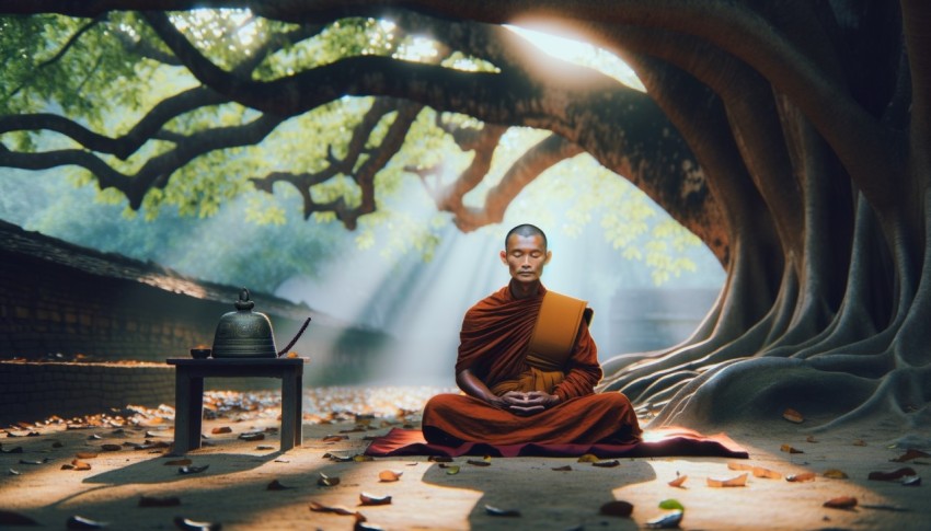 The daily routine of monks in a temple.