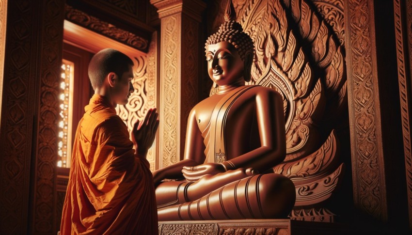 The daily routine of monks in a temple.