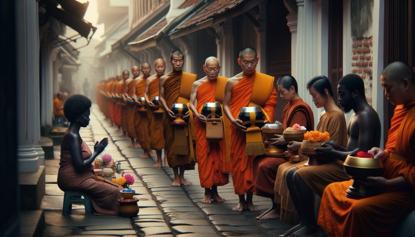 The daily routine of monks in a temple.