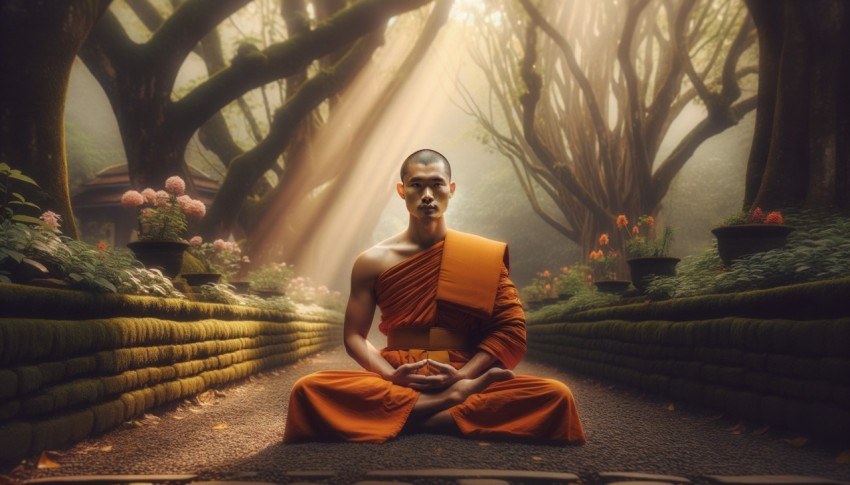 The daily routine of monks in a temple.