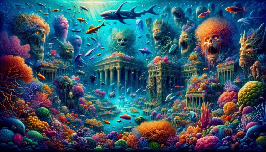 Undersea Atlantis and exploration of the underground world