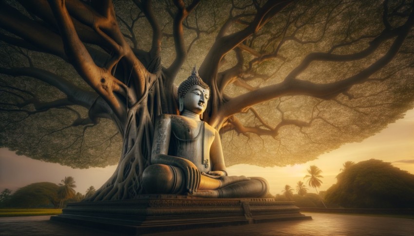 Images related to the principles of Buddhism