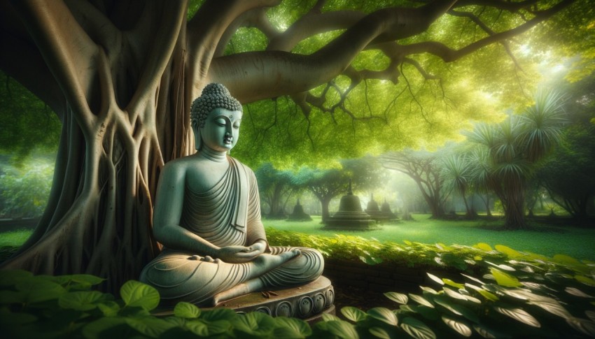 Images related to the principles of Buddhism