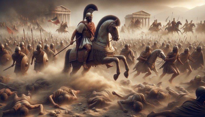 The Greek army marched to conquer the great empires from Greece to Egypt and India.