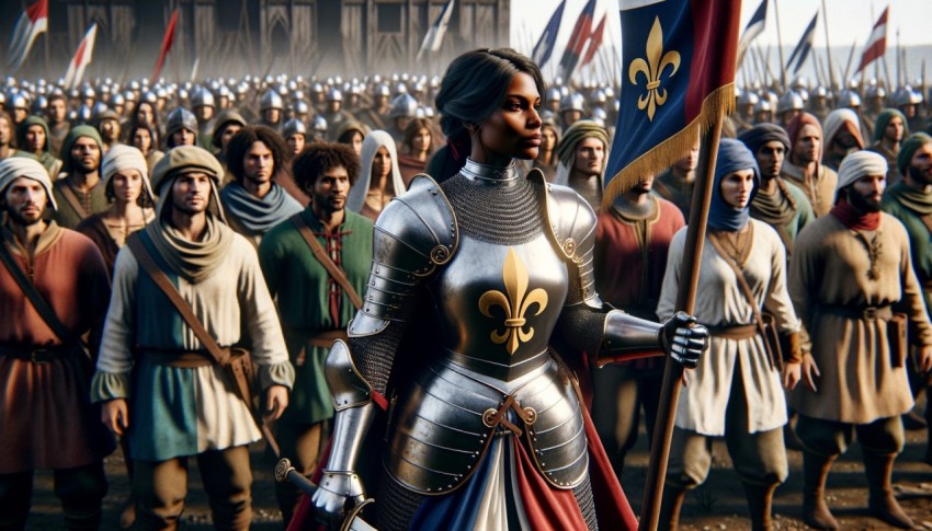 A heroine who played a significant role in French history during the Hundred Years' War between France and England.