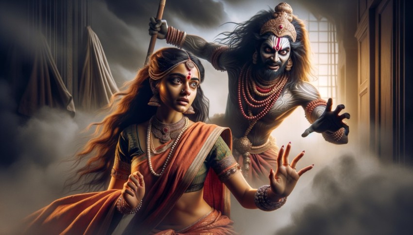 the wife of Narayana, is an evil to humans.