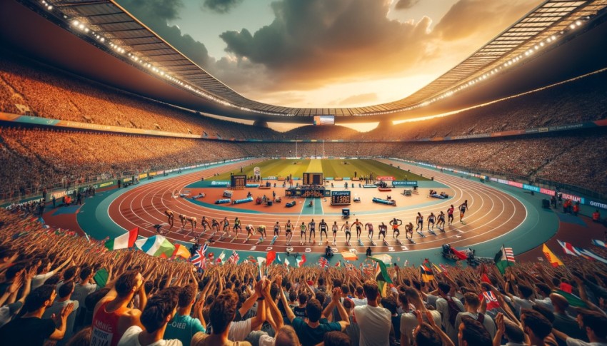 Activities involving movement through running.