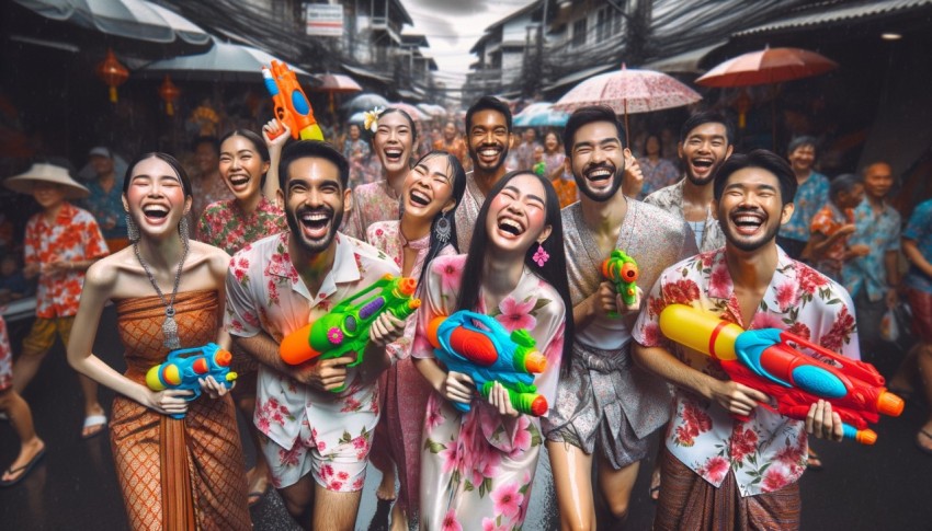 Songkran is also a time when people go home to visit family and spend time together in a festival of happiness and peace.