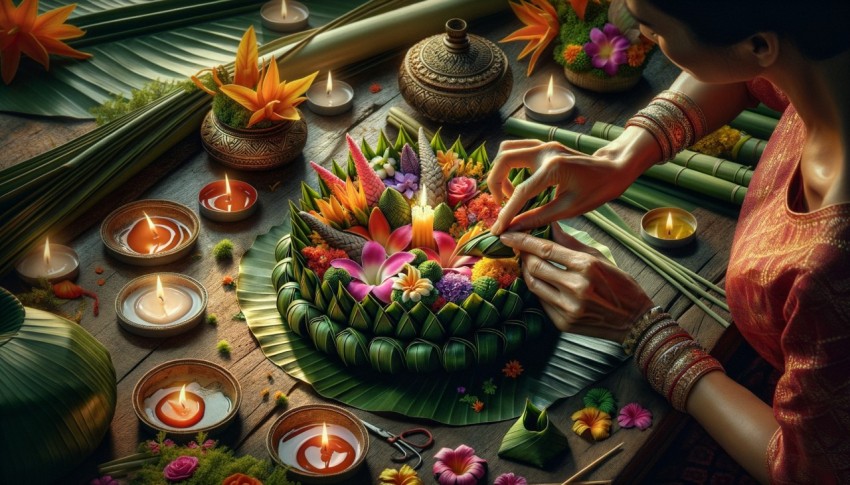 The Loy Krathong tradition also brings together family and friends to do activities together. along with watching the lights.