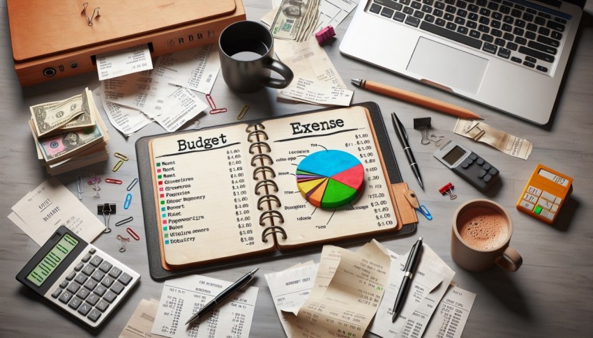 Creating a budget and tracking expenses.