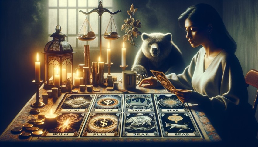 Fortune-telling through tarot cards.