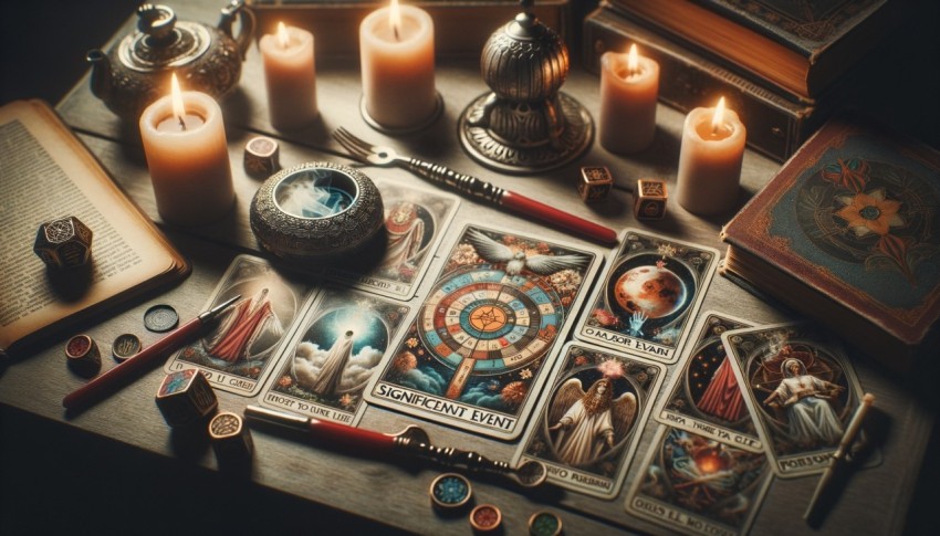 Fortune-telling through tarot cards.