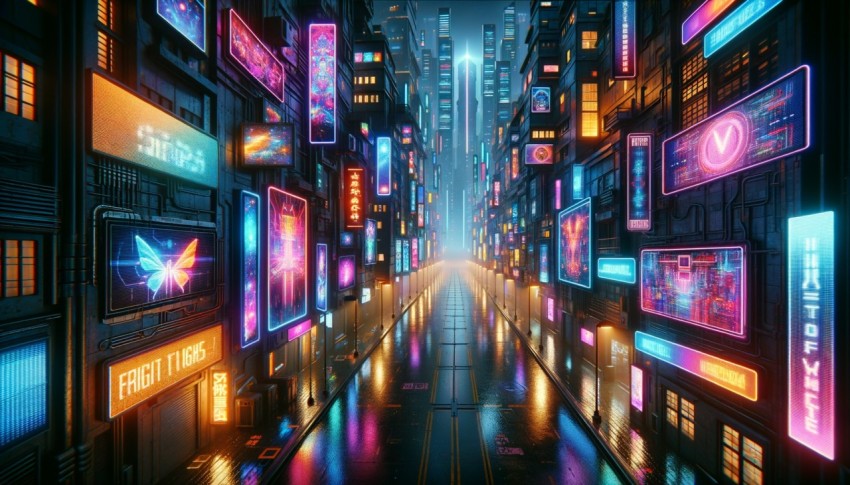 Background Image for Cyberpunk-Themed Work