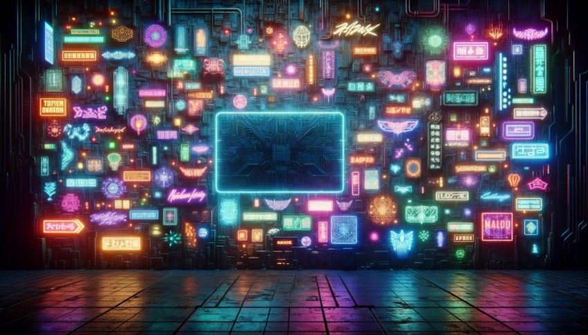 Background Image for Cyberpunk-Themed Work