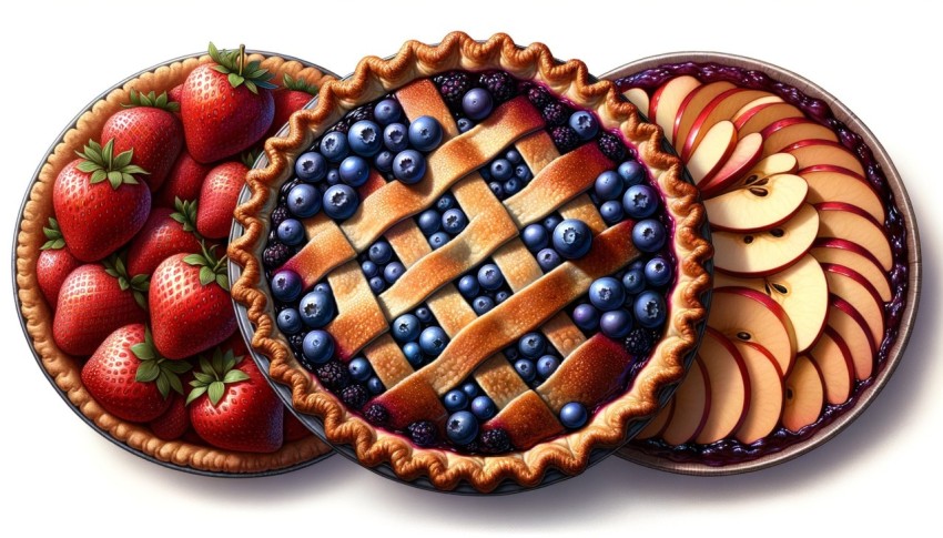 Fresh fruits like apples can be used to make apple pie or honey-baked apples.