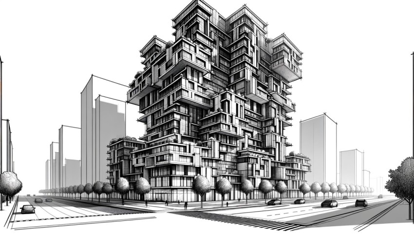 Urban wallpapers that reflect the hustle and bustle of city life help to make the atmosphere more lively.