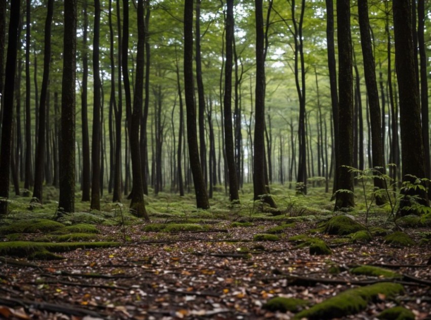 In forest depth of field