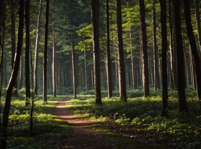 Dirt road into the forest